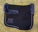 Saddle Pad - Black with Grey