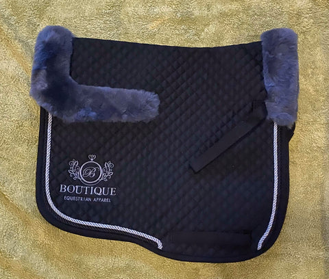Saddle Pad - Black with Grey