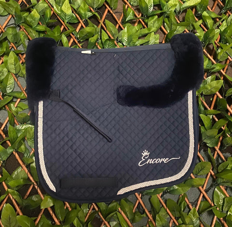 ENCORE Saddle Pad - Navy FULL SHEEPSKIN