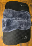 ENCORE Saddle Pad - Black with Grey FULL SHEEPSKIN