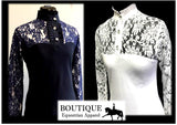 Lace Long Sleeve Frill Shirt - White