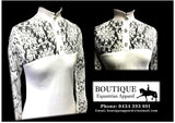 Lace Long Sleeve Frill Shirt - White